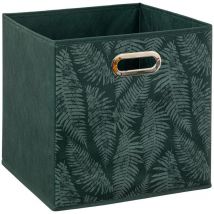 Panier tissu 31x31cm vert avec motifs mix n modul - 5five