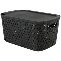 Panier tressy en plastique noir 6,7l - 5five