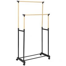 5five Simply Smart - Portant à vêtements woody en double métal et plastique 165x86cm - 5five