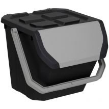 5five Simply Smart - Poubelle de tri 24l en plastique noir - 5five