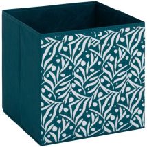 Scatola portaoggetti mix n modul motivo olivia blu 31x31cm - 5five