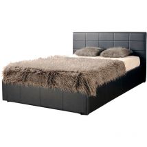 3ft Faux Leather Ottoman Bed Frame in Black