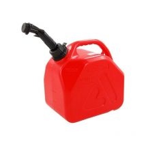Neilsen - 5L jerry can fuel plastic petrol diesel red portable 5 litre and spout CT5927