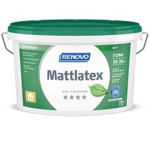 Wand- und Deckenfarbe Mattlatex weiß 5,0 Ltr. - Renovo