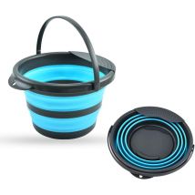 5L Seau Pliable, Seau en Plastique Pliable, Bac Rond Pliable, Seau Rond Pliable, Seau à Eau Portable pour la Pêche pour Voyage, Voitures, Camping,