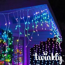 Twinkly - 5m Smart App Controlled Gen ii Special Edition Christmas Icicle Lights Indoor Home Multi Colour Select rgbw