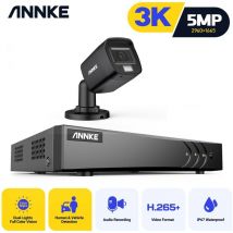 5MP kit de vidéosurveillance 8CH 5 en 1 H.265 + enregistreur DVR,3K caméra étanche sécurité caméra système - Annke