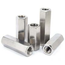 5pcs M6 40mm Manchon, Écrou Hexagonal Écrou Long Tige Hexagonale Entretoise Écrou Fileté Attaches (m6 x 40mm)
