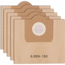 5PCS Sacs d'aspirateur pour Kärcher, Sacs Droits Aspirateur pour Karcher WD3/MV3/ WD 3 Premium, Sacs Filtrants en Papier de Rechange 6.959-130.0