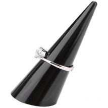 5pcs Single Finger affichage anneau stand présentoir bijoux anneau de rangement noir