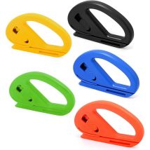 5pcs slide Packaging Cutter, outil de coupe de coupon de papier simple et rapide de sécurité des doigts, Noël Thanksgiving anniversaire vacances