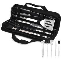 5Pcs Ustensiles Barbecue,Kit Barbecue Outil de Barbecue en Acier Inoxydable, Accessoire Barbecue, Ustensiles pour Barbecue, Accessoires Barbecue pour