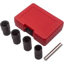 BFO - 5pcs Verrouillage roue Ecrou Socket Removal Key Set Twist Socket 17 19 21 22mm