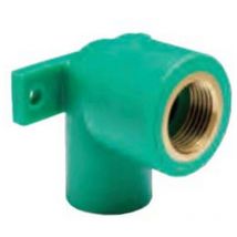 5PZ curva 90 con staffa filettata femmina in ppr PN25 - f MM.20X1/2'