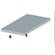 5PZ profilo cromo H.100 cm piatto 15X2 mm
