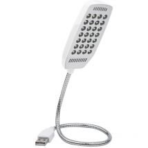ZY - Eosnow 5V flexibler Schwanenhals Mini usb 28 led tragbare Leseleuchte Computerlampe mit Schalter weiß