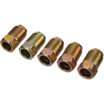 Insma - 5x 3/16'' Copper Brake Line Pipe Fittings Metric Male End Union Nuts M10 x 1mm