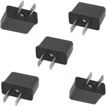 5x Adaptateur FR vers US Convertisseur Prize Europeenne vers Fiche Américaine pour Brancher Appareils Français France Europe aux USA pour Aller aux