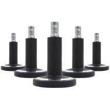 5x Bodengleiter Stato-m Stift 11 Mm / 60 Mm Standfüße Schwarz/chrom (5er Pack) Hjh Office