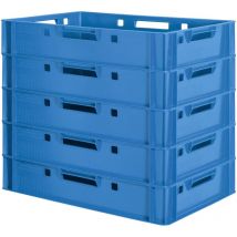 Kingpower - 5x Boucher Caisse Viande Caisse Eurofleischkiste Bleu Caisse Empilement Plastique