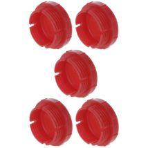 Cyclingcolors - 5x Bouchon anti-poussière filetage mâle type métrique en plastique rouge Embout Raccord Capuchon Protection Tuyau Hydraulique Tube,