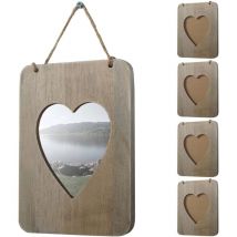 5x cadre photo Wels, cadre en bois, style shabby, style cottage, coeur
