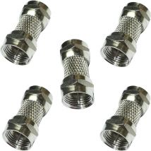 5X Connecteur raccord coupleur fiche f mâle-mâle coaxial Satellite antenne tv télé - Ahlsen