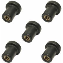 5x écrou caoutchouc filetageM5 silent bloc voiture moto carenage pare brise