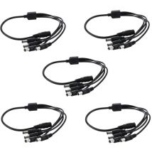 5X Power Splitter Cable Connector 1 Socket a 4 Jack To Male
