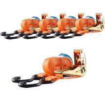 5x Spanngurt Ratschen Zurrgurt 5m 800kg 0,8t 0,8to orange 2tlg