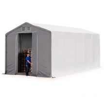 Toolport - 5x10m hangar PRIMEtex pvc 2300 n, anti-feu, h. 4m avec porte coulissante