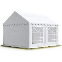 Tendone Per Feste 5x4 M Pvc Bianco 100% Impermeabile Gazebo Da Giardino Tendone Da Esterno Tenda Party