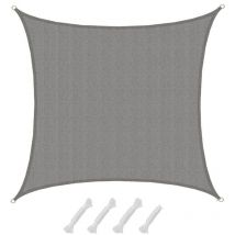 5x5 Voile d'Ombrage Perméable à l'Eau - Toile Ombrage Voile Voile Rectangulaire Jardin