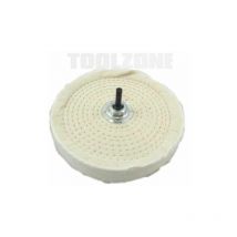 Toolzone - 6 150mm quality bench grinder tool cotton buffing / polishing wheel mop / wheel