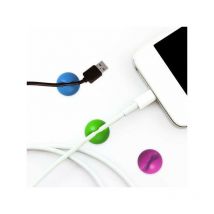 6 abrazaderas de cable redondo con adhesivo 71701