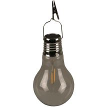 Lanterne solaire – 6 ampoules solaire filament en verre – Verre, Lumière blanche, 100 x 100 x 170 mm – LUXFORM