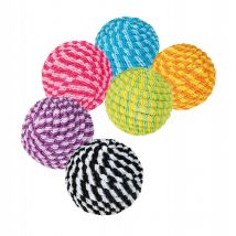 6 balles spirale 4,5 cm pour chat, Couleur aléatoires Animallparadise