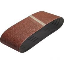 Lot de 3 Bandes Abrasives pour Bois et Métal, pour Ponceuse à Bandes - Dimensions 75 x 533 mm - Grain 40 - réf. 1916000 - Wolfcraft