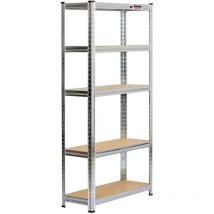 Rhino Racking - Six Bay 150x75x30cm 5 tier Galvanised Heavy Duty Boltless Garage Shelving 1000kg