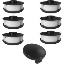 Gartenteile - 6 bobines + 1 couvercle de bobine pour tondeuse à gazon Gardenline einhell glr glt
