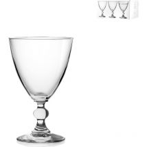 H&h - set 6 calici splendor in vetro cl 17