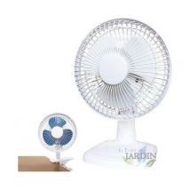 6-Zoll-Tischventilator mit Clip, 2 Geschwindigkeiten, weiß