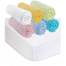 6 Draps housse 50x100 Coton Mixte + 2 Protèges-matelas