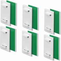 6 ensembles rideaux vert colle arrière crochet de fixation, plissé rideau accroche plaque rideau support sans clous
