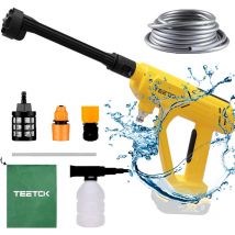 Teetok - 6 In 1 Cordless High Prussure Washer Car Garden Washer Jet Washer Cleaner Naked (Not Included Battery),Compatible with DeWALT Battery 18V-21V