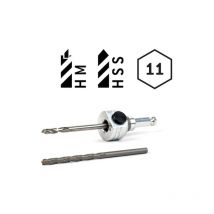 Schnellwechselaufnahme 6kant Schaft Ø11mm inkl. hm und hss