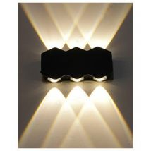 Ensoleille - 6 led Applique extérieure Intérieur et extérieur led étanche blanc chaud lumière applique murale terrasse lampe de jardin décoration