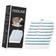 Toolive - 6 Lingettes pour Black et Decker Balai Nettoyeur Vapeur, pour Black Decker Steam Mop fsm1630s Nettoyeur Vapeur, Alternative à FSMP20, Lot