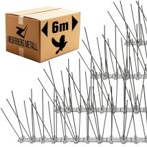 Niederberg Metall - 6 Mètres Pics Anti-Pigeons Plastique - Piques Anti Oiseaux Repulsif Chat Jardin
