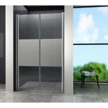 Nischentür salotto-cover 105 x 195 cm - Klarglas, teilsatiniert